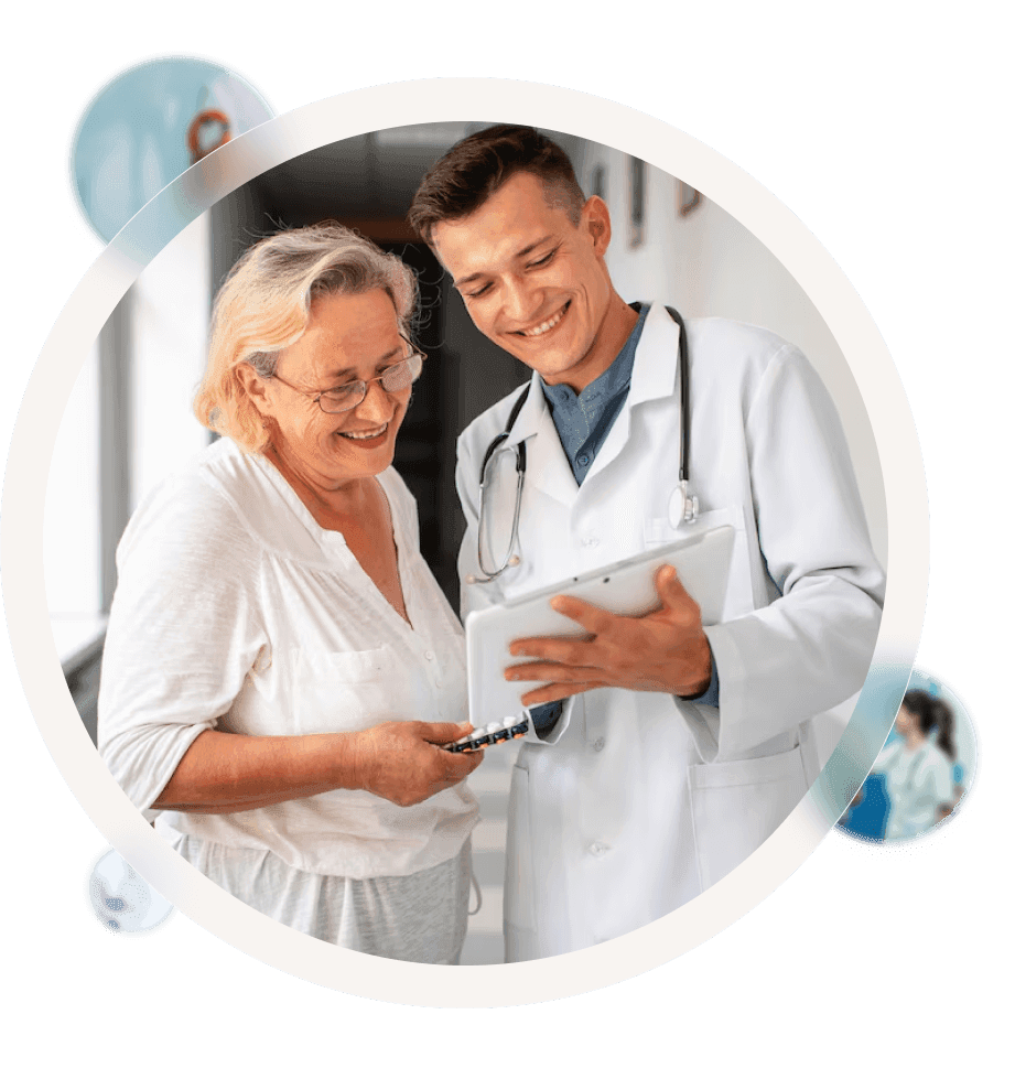 Medical professional using KangarooHealth platform to enhance patient engagement.