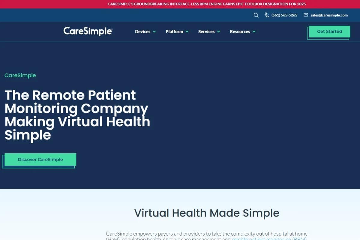 CareSimple Homepage