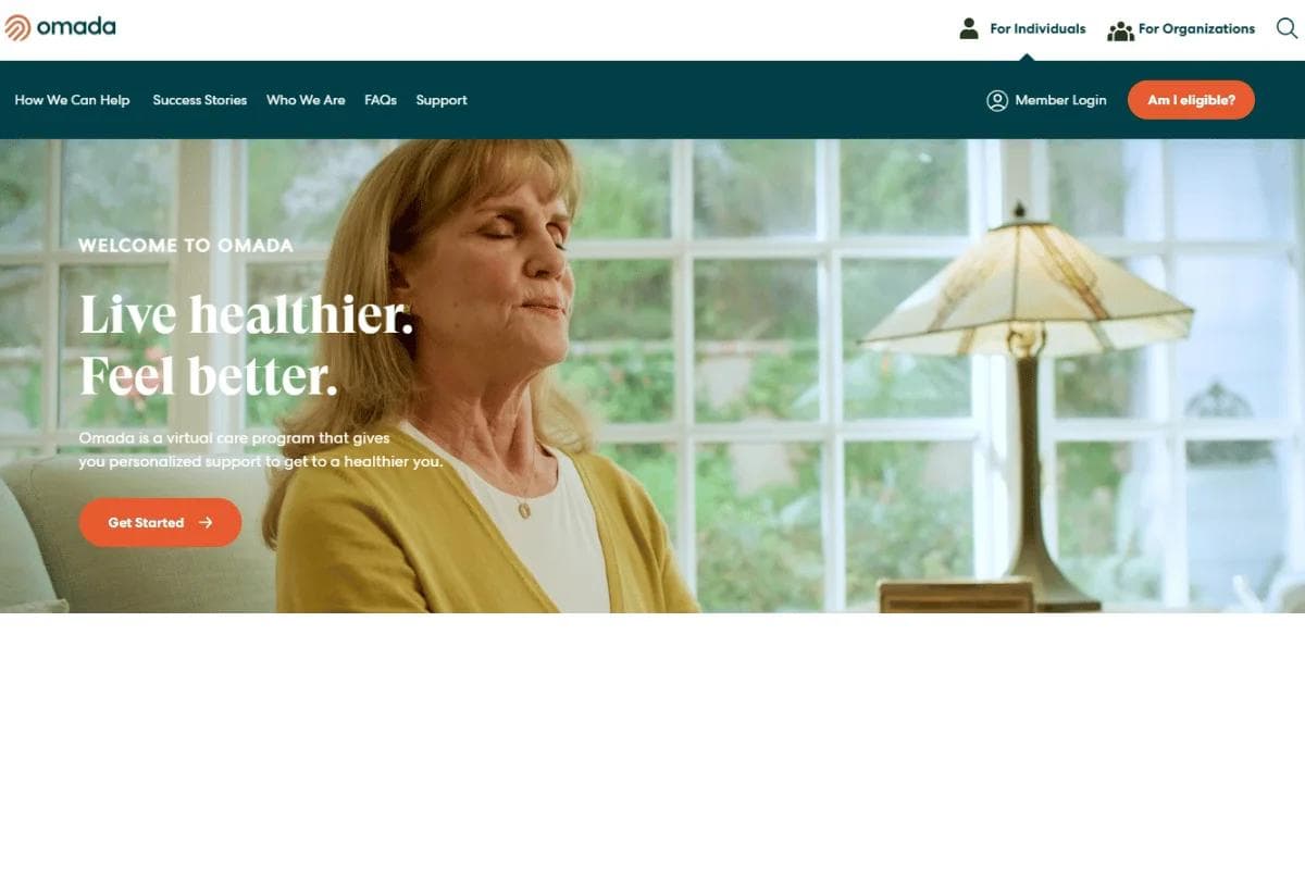 Omada Health Homepage